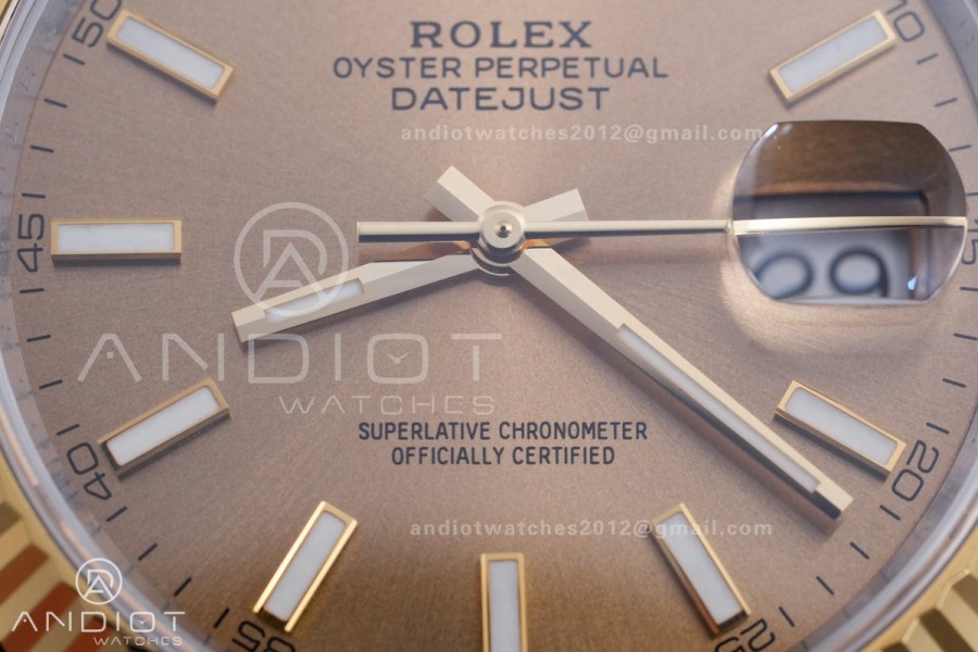 DateJust 41 126333 SS/YG ARF 1:1 Best Edition YG Stick Dial on Jubilee Bracelet DD3235