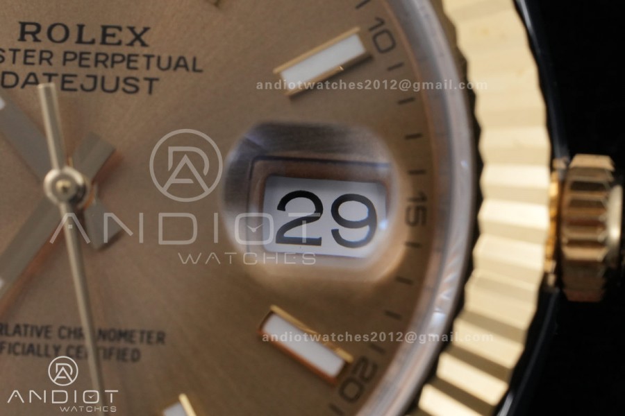 DateJust 41 126333 SS/YG ARF 1:1 Best Edition YG Stick Dial on Jubilee Bracelet DD3235