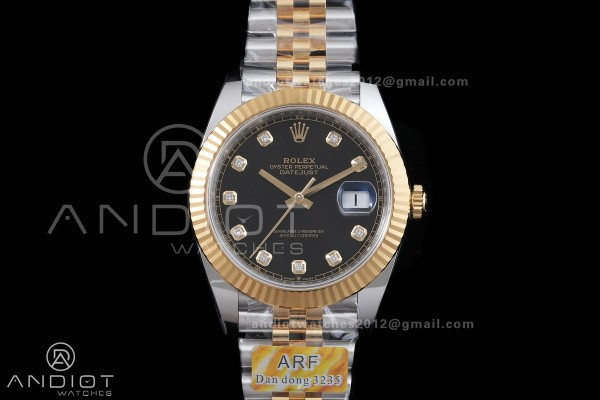 DateJust 41 126333 SS/YG ARF 1:1 Best Edition Blac...