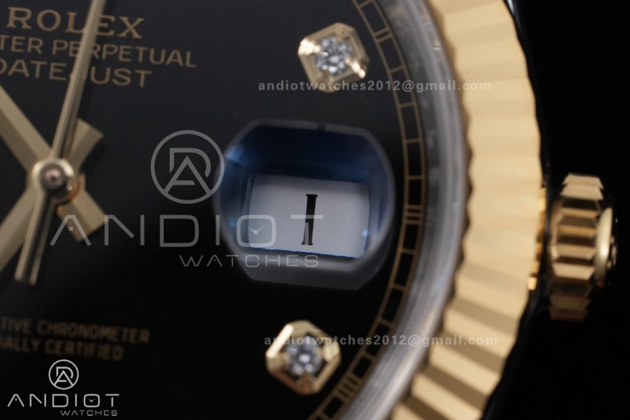 DateJust 41 126333 SS/YG ARF 1:1 Best Edition Black Diamonds Dial on Jubilee Bracelet DD3235