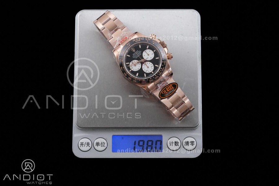 Daytona 126525 LN Le Mans QF 1:1 Best Edition on RG Bracelet JH4132 Free Sprung 198g (Weighted) V13