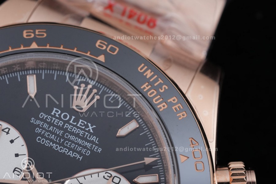 Daytona 126525 LN Le Mans QF 1:1 Best Edition on RG Bracelet JH4132 Free Sprung 198g (Weighted) V13