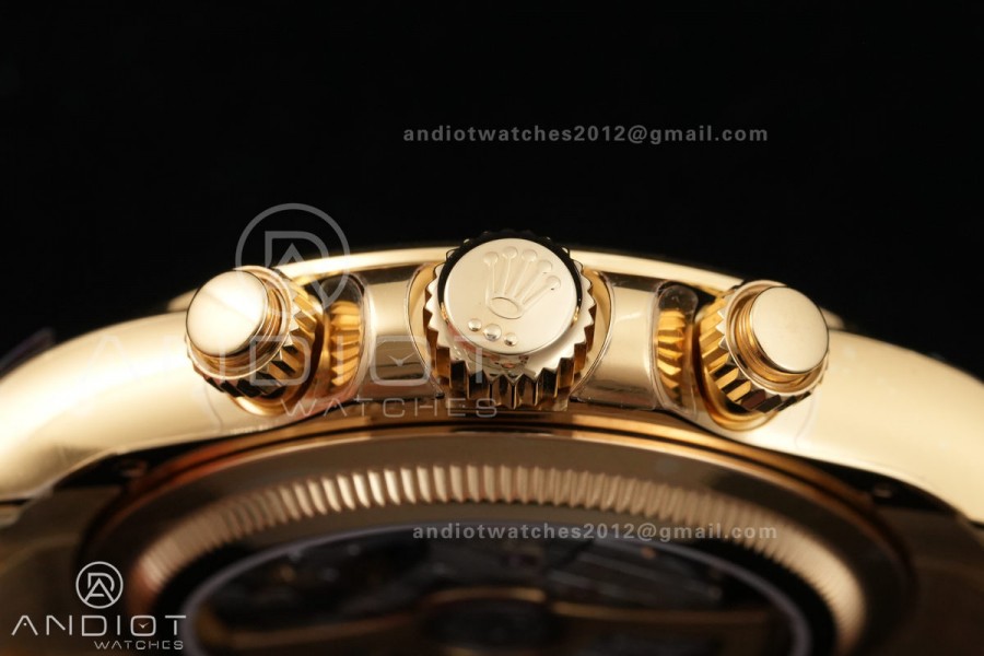 Daytona 126528 LN Le Mans QF 1:1 Best Edition on YG Bracelet JH4132 Free Sprung 198g(Weighted) V13