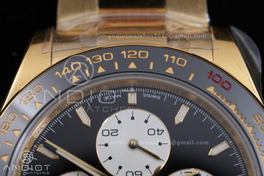 Daytona 126528 LN Le Mans QF 1:1 Best Edition on YG Bracelet JH4132 Free Sprung 198g(Weighted) V13