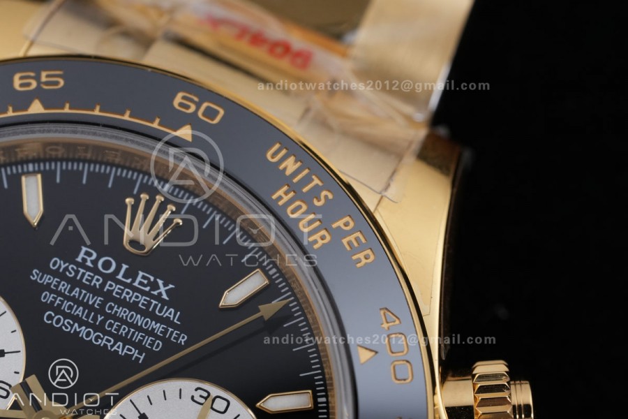 Daytona 126528 LN Le Mans QF 1:1 Best Edition on YG Bracelet JH4132 Free Sprung 198g(Weighted) V13