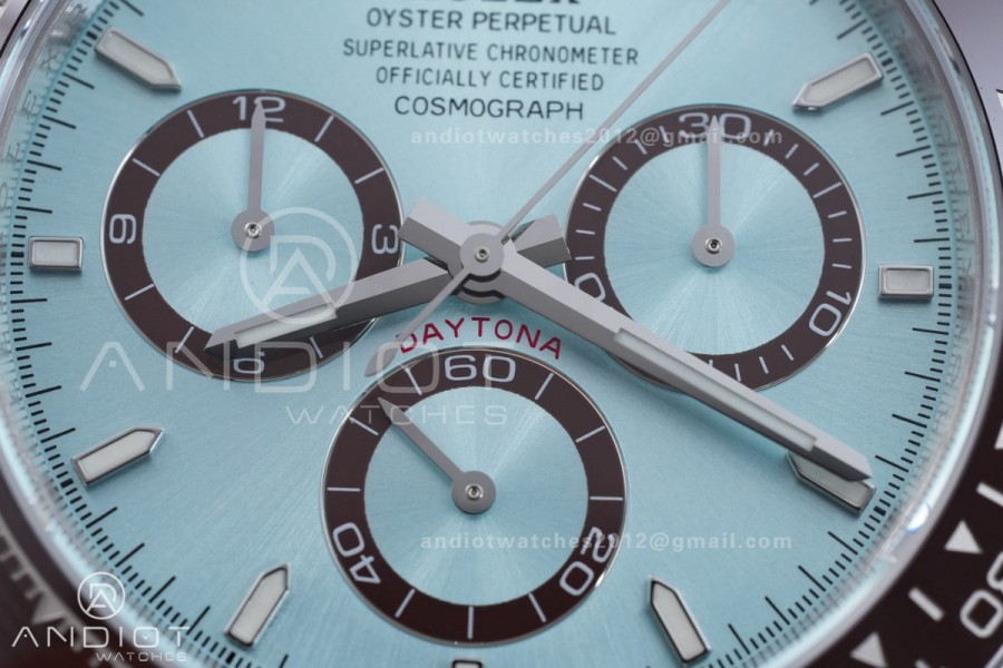 Daytona 126506 Gain Weight VSF 1:1 Best Edition Ice Blue Dial Stick Markers On Bracelet DD4131 (Free Sprung Look)