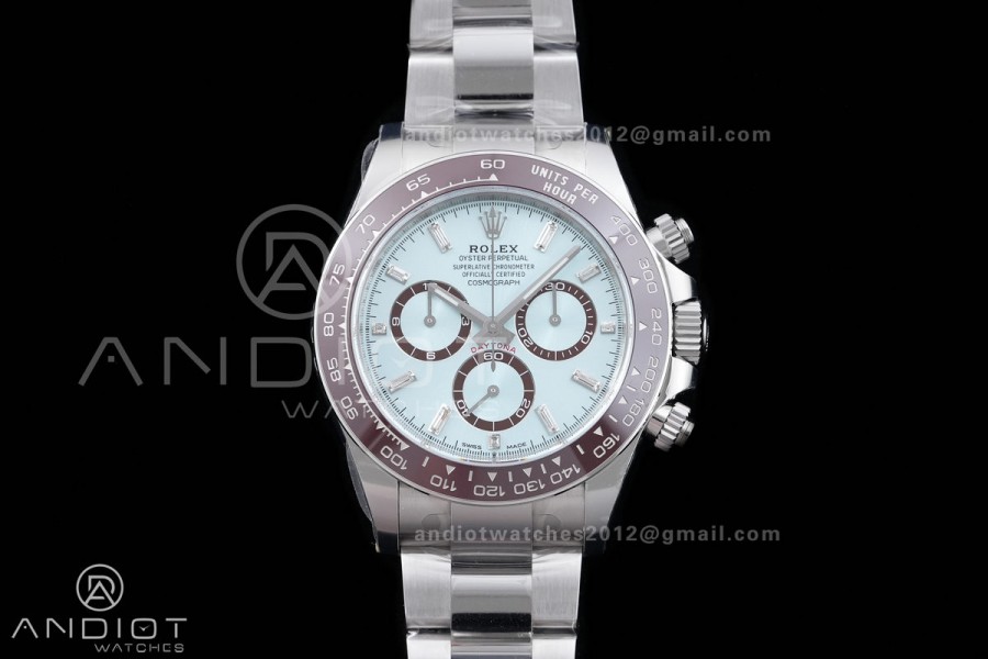 Daytona 126506 Gain Weight VSF 1:1 Best Edition Ice Blue Dial T Diamond Markers On Bracelet DD4131 (Free Sprung Look)