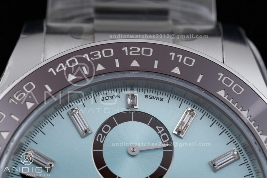 Daytona 126506 Gain Weight VSF 1:1 Best Edition Ice Blue Dial T Diamond Markers On Bracelet DD4131 (Free Sprung Look)