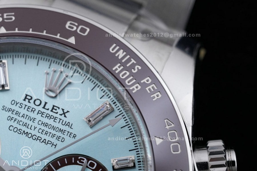 Daytona 126506 Gain Weight VSF 1:1 Best Edition Ice Blue Dial T Diamond Markers On Bracelet DD4131 (Free Sprung Look)