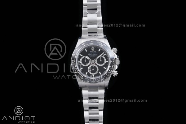 Daytona 126500 904L SS VSF 1:1 Best Edition Black Dial On 904L SS Bracelet VS4131 (Free Sprung Look) 