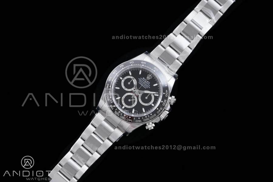 Daytona 126500 904L SS VSF 1:1 Best Edition Black Dial On 904L SS Bracelet VS4131 (Free Sprung Look) 