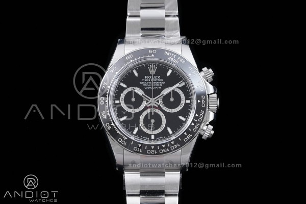 Daytona 126500 904L SS VSF 1:1 Best Edition Black Dial On 904L SS Bracelet VS4131 (Free Sprung Look) 