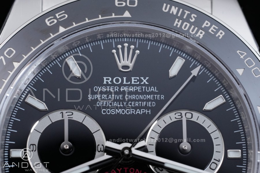 Daytona 126500 904L SS VSF 1:1 Best Edition Black Dial On 904L SS Bracelet VS4131 (Free Sprung Look) 