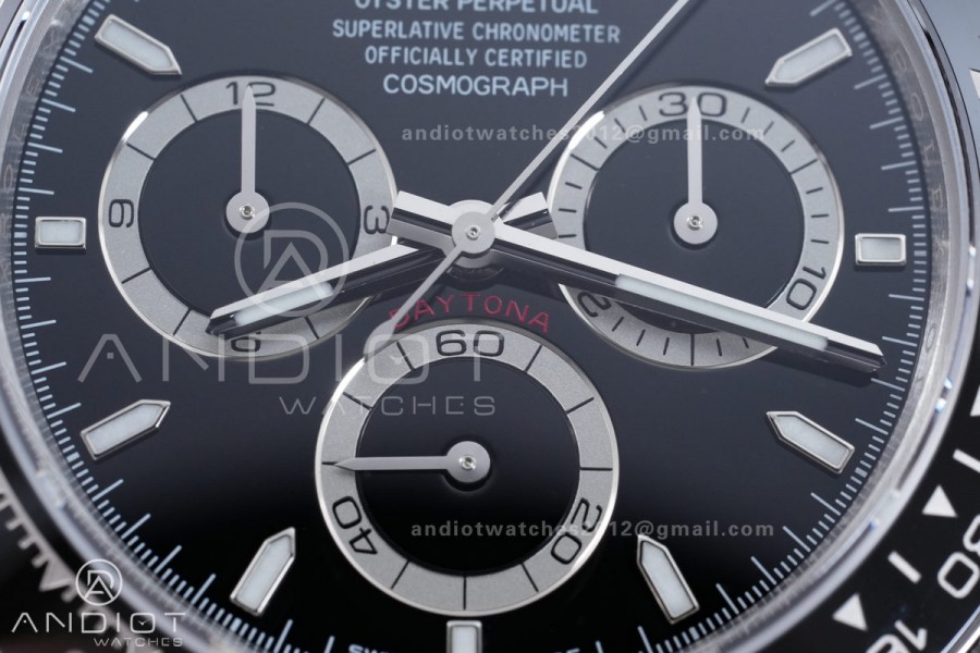 Daytona 126500 904L SS VSF 1:1 Best Edition Black Dial On 904L SS Bracelet VS4131 (Free Sprung Look) 