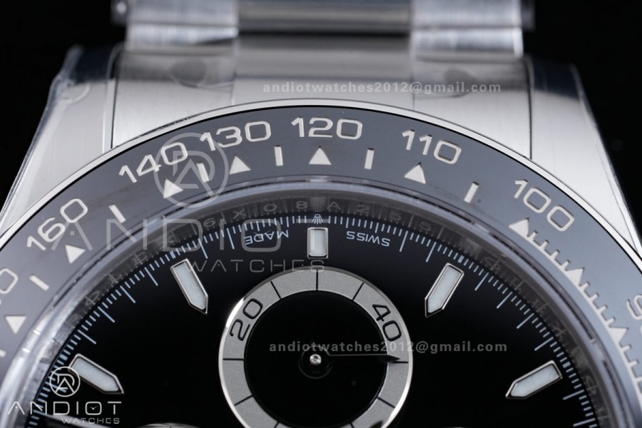 Daytona 126500 904L SS VSF 1:1 Best Edition Black Dial On 904L SS Bracelet VS4131 (Free Sprung Look) 