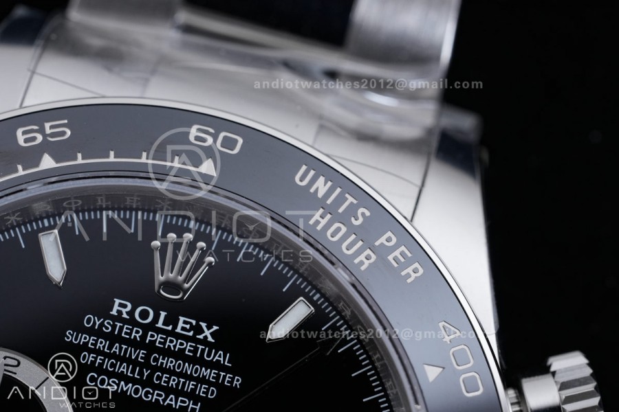 Daytona 126500 904L SS VSF 1:1 Best Edition Black Dial On 904L SS Bracelet VS4131 (Free Sprung Look) 