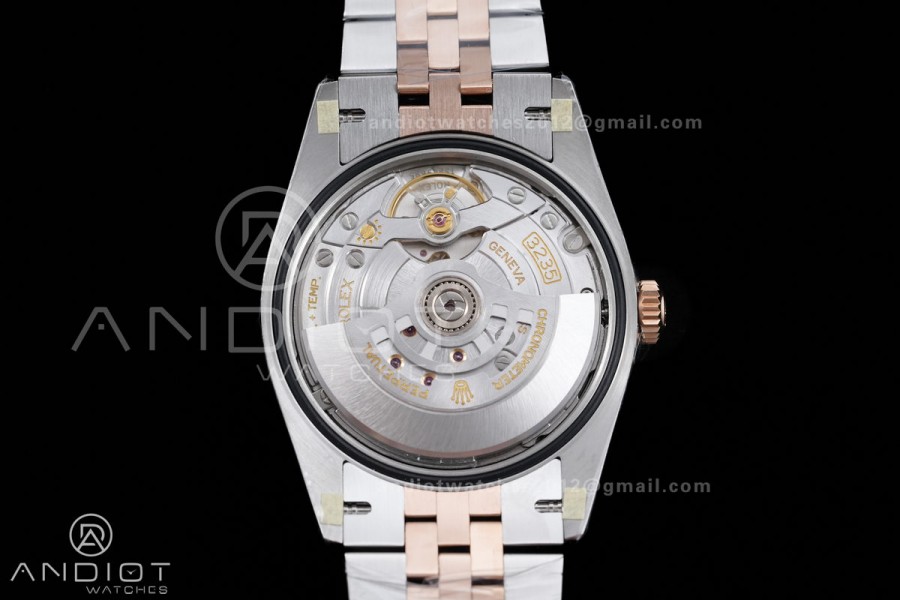 DateJust 36 126201 SS/RG VSF 1:1 Best Edition Gray Dial Green Roman on Jubilee Bracelet VS3235 V2
