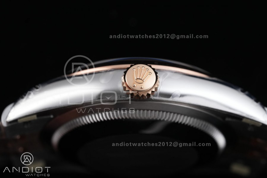 DateJust 36 126201 SS/RG VSF 1:1 Best Edition Gray Dial Green Roman on Jubilee Bracelet VS3235 V2