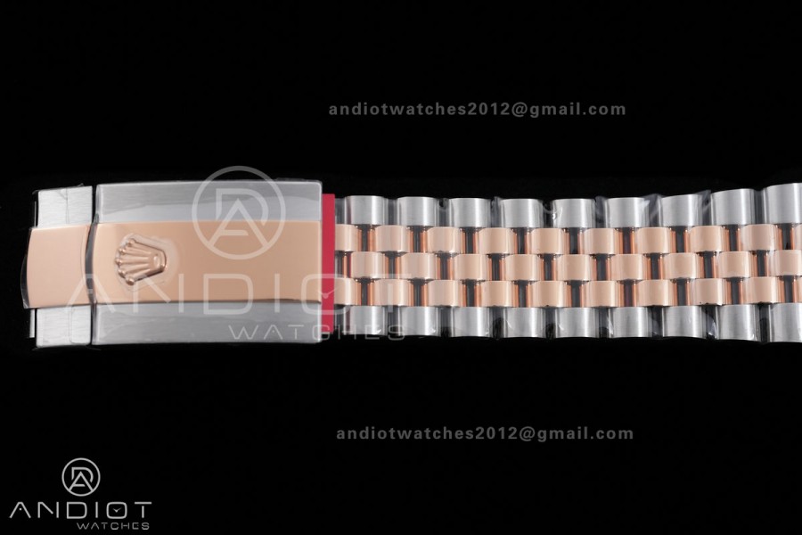 DateJust 36 126201 SS/RG VSF 1:1 Best Edition Gray Dial Green Roman on Jubilee Bracelet VS3235 V2