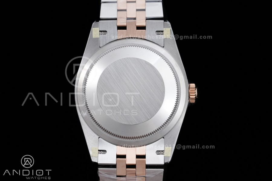 DateJust 36 126201 SS/RG VSF 1:1 Best Edition Gray Dial Green Roman on Jubilee Bracelet VS3235 V2