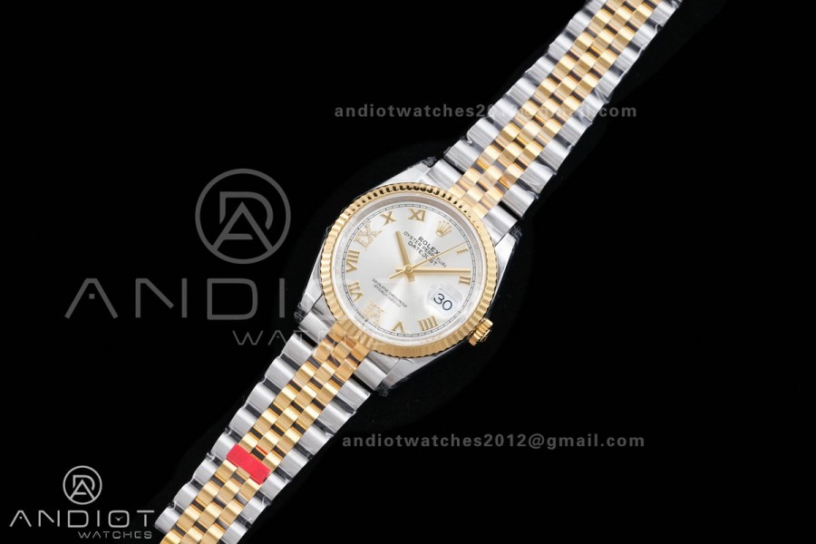 DateJust 36 126233 SS/YG VSF 1:1 Best Edition Silver Roman Dial on Jubilee Bracelet VS3235 V2