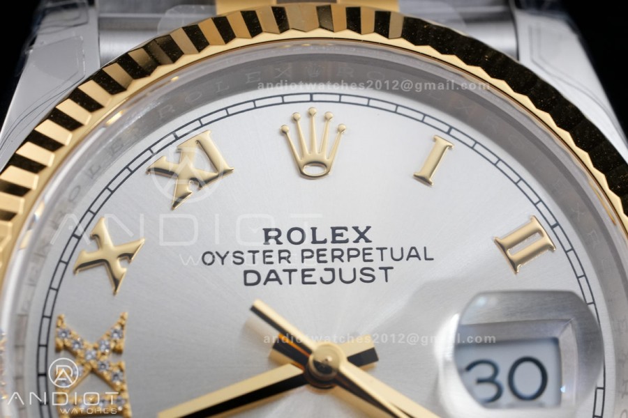 DateJust 36 126233 SS/YG VSF 1:1 Best Edition Silver Roman Dial on Jubilee Bracelet VS3235 V2