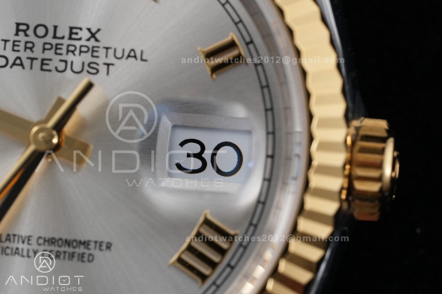 DateJust 36 126233 SS/YG VSF 1:1 Best Edition Silver Roman Dial on Jubilee Bracelet VS3235 V2