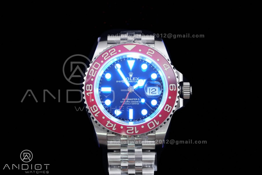 GMT-Master II 126710 BLRO Blue/Red Ceramic VSF Best Edition Pepsi on Jubilee Bracelet DD3285 V4(Free Sprung)
