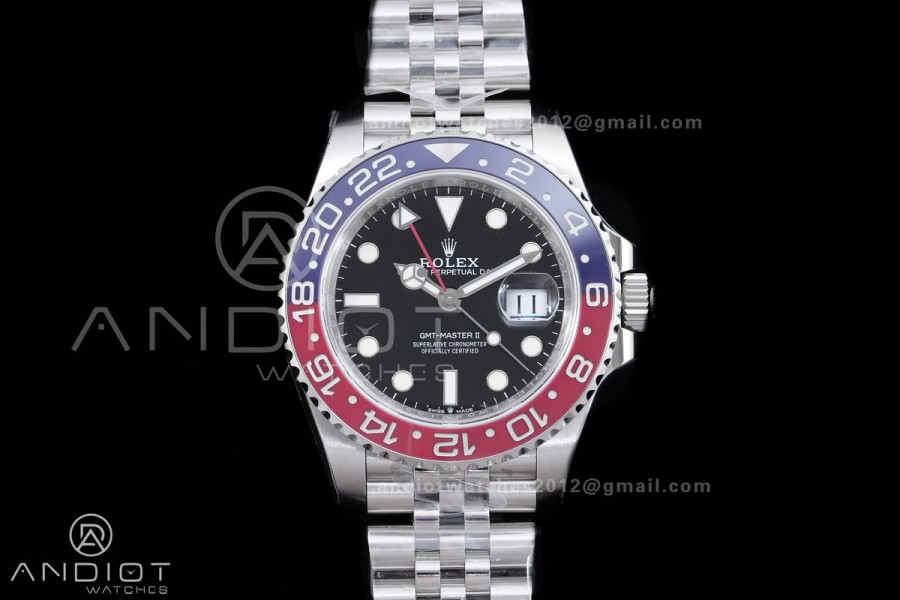 GMT-Master II 126710 BLRO Blue/Red Ceramic VSF Best Edition Pepsi on Jubilee Bracelet DD3285 V4(Free Sprung)