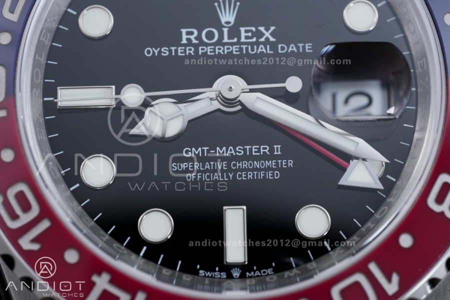 GMT-Master II 126710 BLRO Blue/Red Ceramic VSF Best Edition Pepsi on Jubilee Bracelet DD3285 V4(Free Sprung)