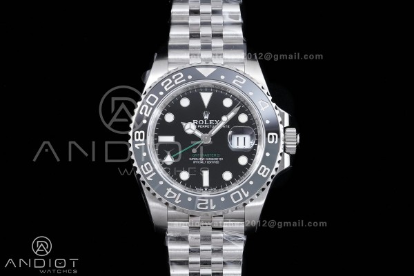 GMT-Master II 126710 GRNR Black/Gray Ceramic VSF Best Edition Bruce Wayne on Jubilee Bracelet DD3285 V4(Free Sprung)