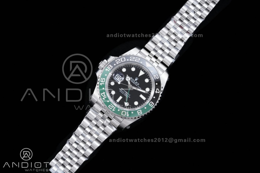 GMT-Master II 126720 VTNR 904L Steel V3 VSF 1:1 Sprite Best Edition Black Dial On Jubilee Bracelet DD3285 V4(Free Sprung) 