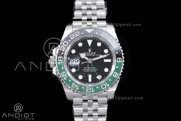GMT-Master II 126720 VTNR 904L Steel V3 VSF 1:1 Sprite Best Edition Black Dial On Jubilee Bracelet DD3285 V4(Free Sprung) 