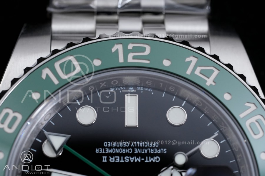 GMT-Master II 126720 VTNR 904L Steel V3 VSF 1:1 Sprite Best Edition Black Dial On Jubilee Bracelet DD3285 V4(Free Sprung) 