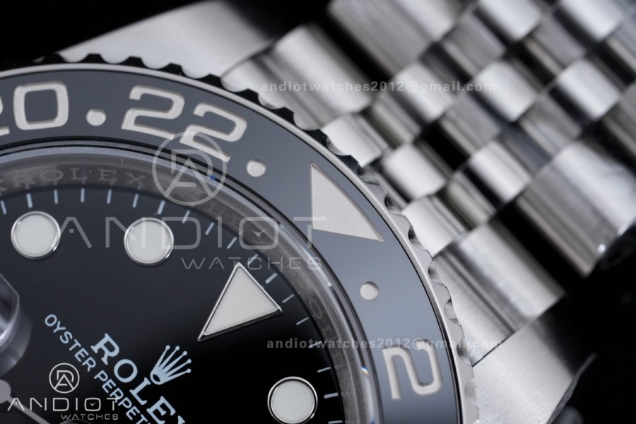 GMT-Master II 126720 VTNR 904L Steel V3 VSF 1:1 Sprite Best Edition Black Dial On Jubilee Bracelet DD3285 V4(Free Sprung) 