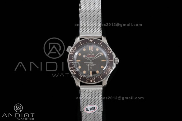 Seamaster 300 "No Time to Die" Titanium ORF 1:1 Best Edition On Titanium Mesh Bracelet SA8806 Super Clone (Free Nato)Free Sprung