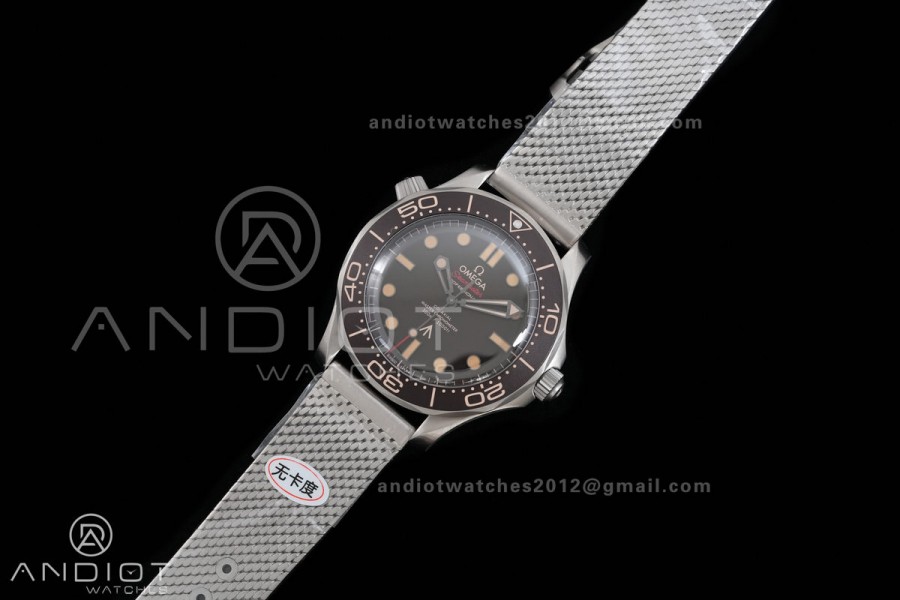 Seamaster 300 "No Time to Die" Titanium ORF 1:1 Best Edition On Titanium Mesh Bracelet SA8806 Super Clone (Free Nato)Free Sprung