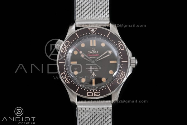 Seamaster 300 "No Time to Die" Titanium ORF 1:1 Best Edition On Titanium Mesh Bracelet SA8806 Super Clone (Free Nato)Free Sprung