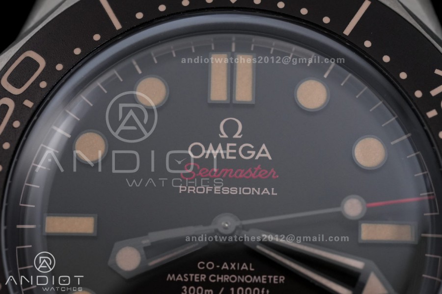 Seamaster 300 "No Time to Die" Titanium ORF 1:1 Best Edition On Titanium Mesh Bracelet SA8806 Super Clone (Free Nato)Free Sprung