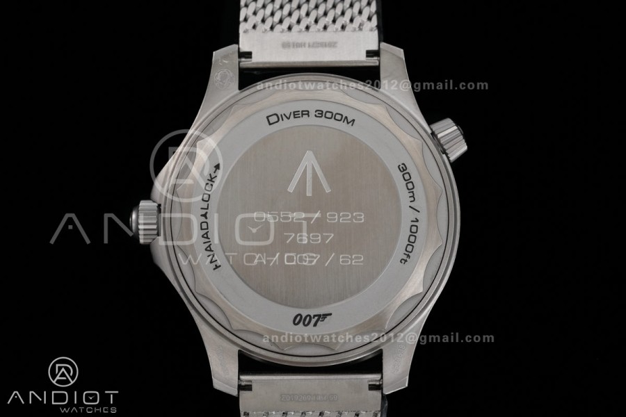 Seamaster 300 "No Time to Die" Titanium ORF 1:1 Best Edition On Titanium Mesh Bracelet SA8806 Super Clone (Free Nato)Free Sprung