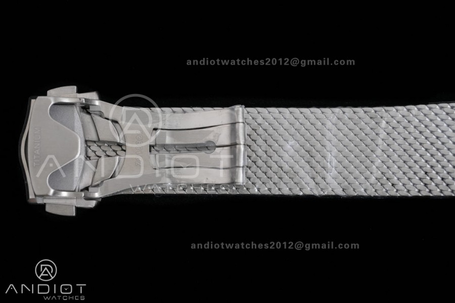 Seamaster 300M Diver Titanium/Bronze Gold ORF 1:1 Green Dial On Titanium Mesh Bracelet Asian Super Clone 8806(Free Rubber Strap)Free Sprung