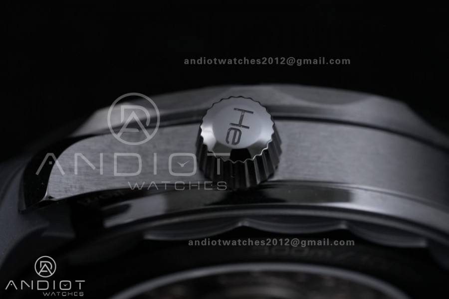 Seamaster Diver 300M Black Ceramic/DLC ORF 1:1 Best Edition Black Dial On Black Rubber Strap Super Clone Asian 8806 Free Sprung