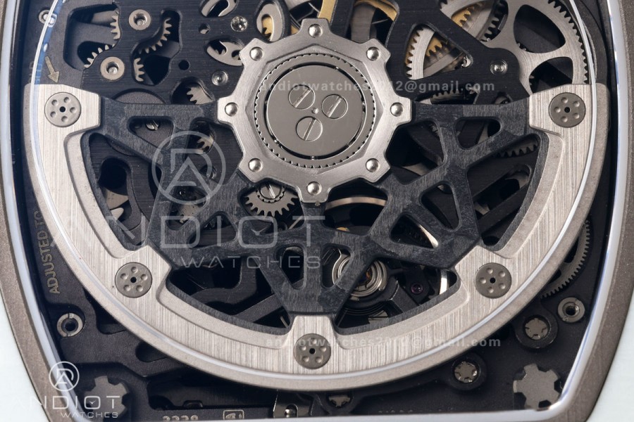 RICH Maker's 1:1 RM67-02 White NTPT UAE Skeleton Dial CRMA7 Super Clone
