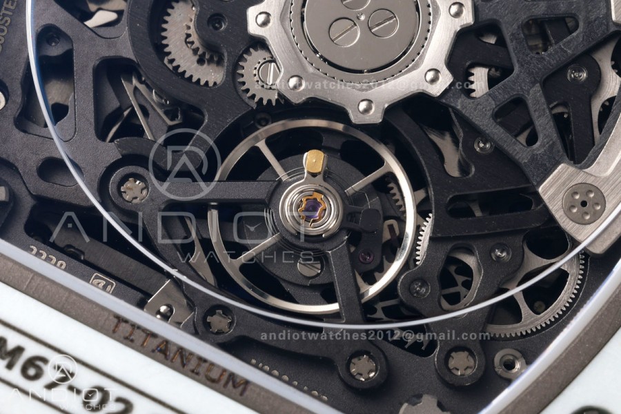 RICH Maker's 1:1 RM67-02 White NTPT UAE Skeleton Dial CRMA7 Super Clone