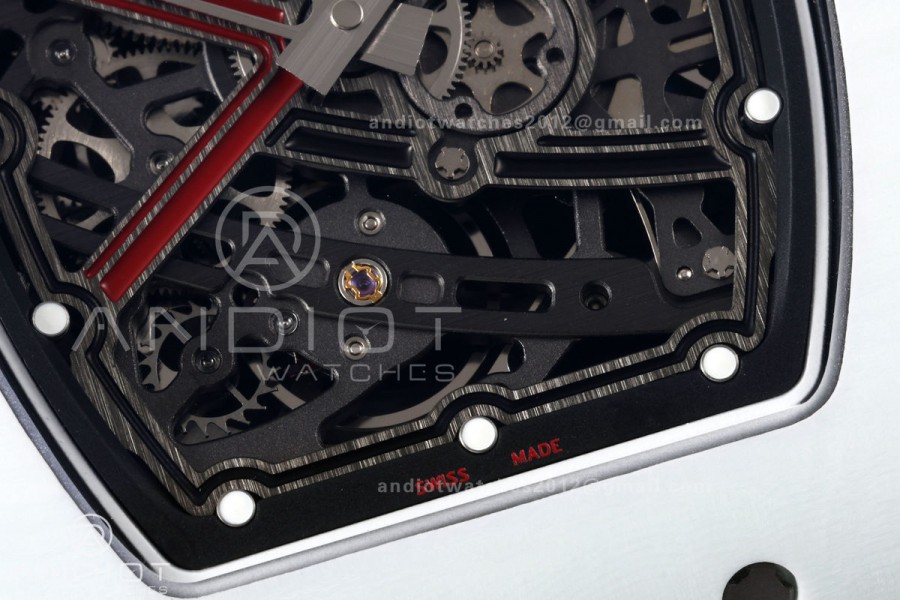 RICH Maker's 1:1 RM67-02 White NTPT UAE Skeleton Dial CRMA7 Super Clone