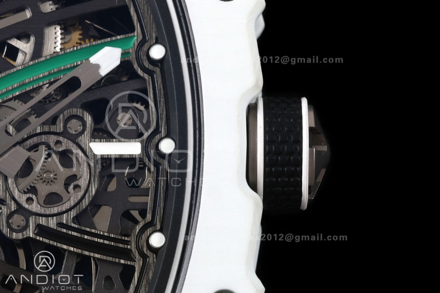 RICH Maker's 1:1 RM67-02 White NTPT UAE Skeleton Dial CRMA7 Super Clone