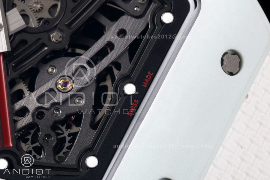 RICH Maker's 1:1 RM67-02 White NTPT UAE Skeleton Dial CRMA7 Super Clone