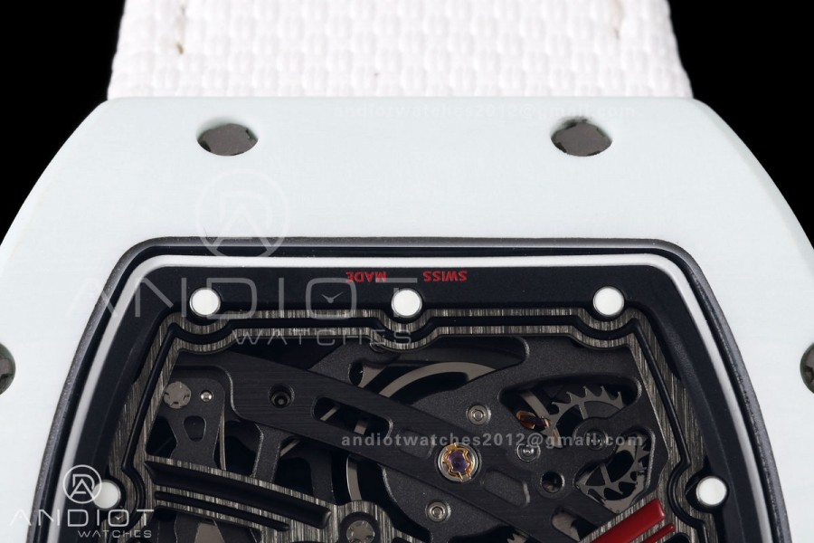 RICH Maker's 1:1 RM67-02 White NTPT UAE Skeleton Dial CRMA7 Super Clone