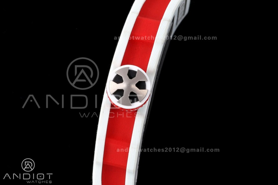 RICH Maker's 1:1 RM67-02 White NTPT Leclerc Skeleton Dial CRMA7 Super Clone