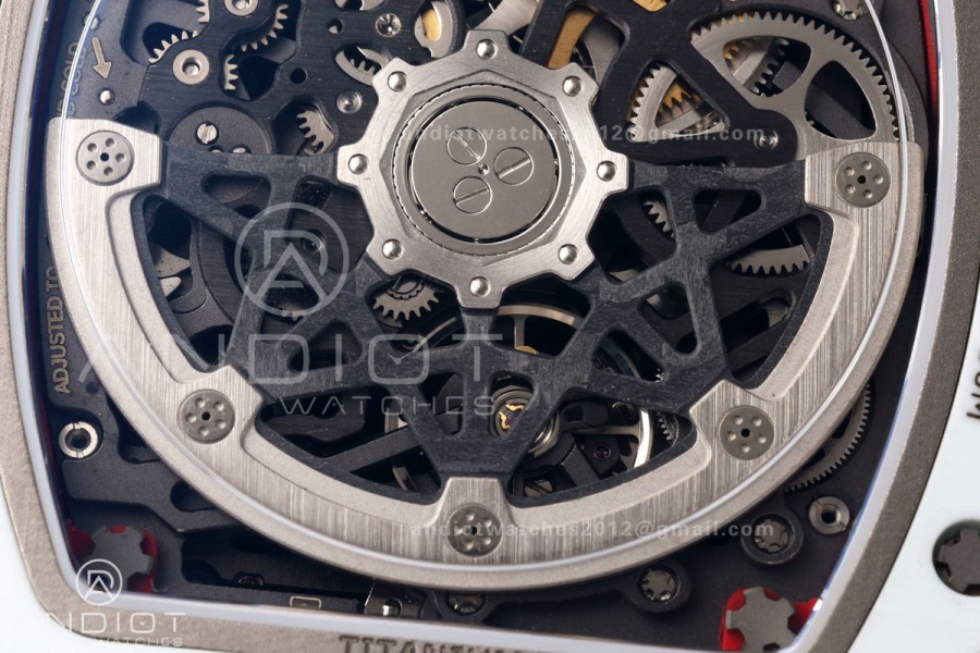 RICH Maker's 1:1 RM67-02 White NTPT Leclerc Skeleton Dial CRMA7 Super Clone